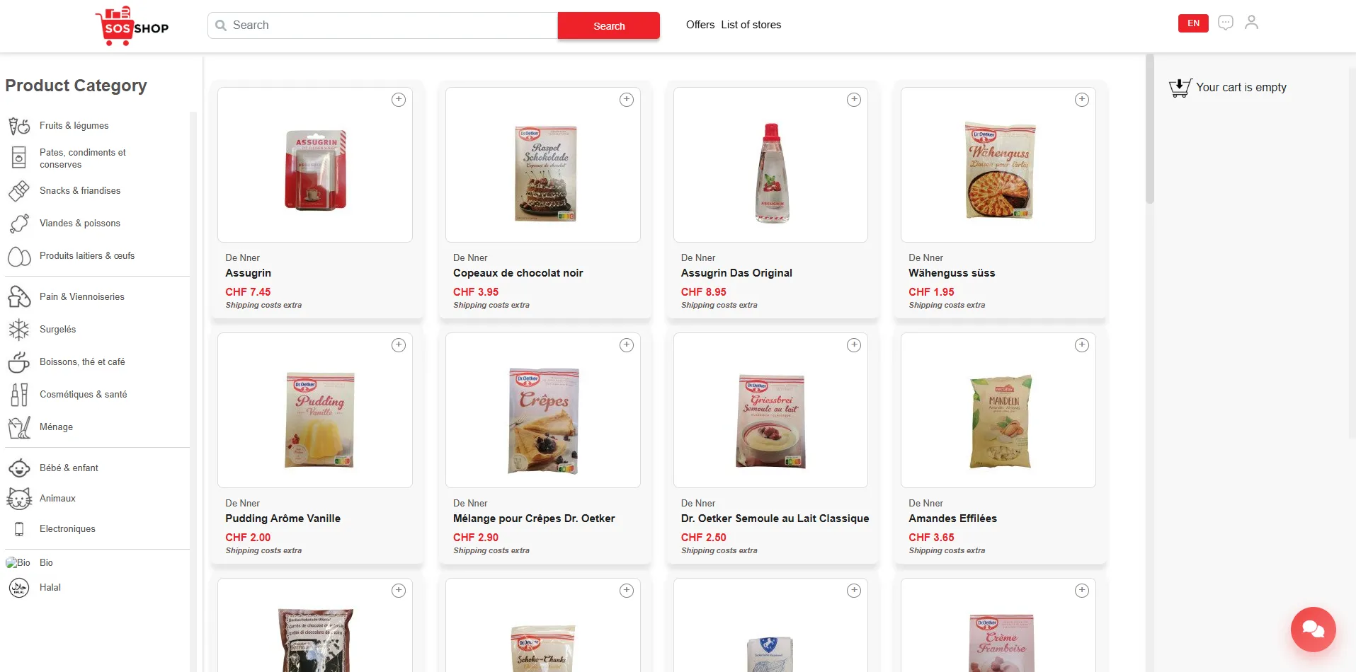 SOS Shop website picture